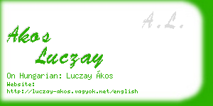 akos luczay business card